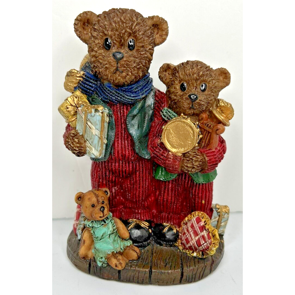 Vintage K's Collection Big Eyed Bears Christmas Candle 4" SKU H672
